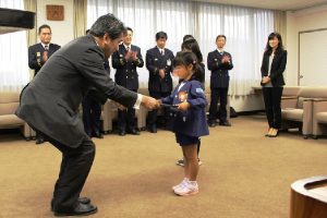 防火ポスター焼津市長賞の表彰式2