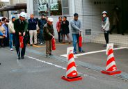 水消火器による消火訓練