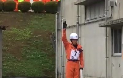 はしご登はん1位 鈴木健司隊員